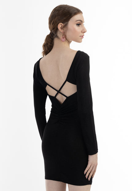 myMo at night Damska dzianinowa sukienka z długim rękawem Kleid Mini