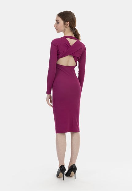 myMo at night Damska Midi z Długim Rękawem Kleid
