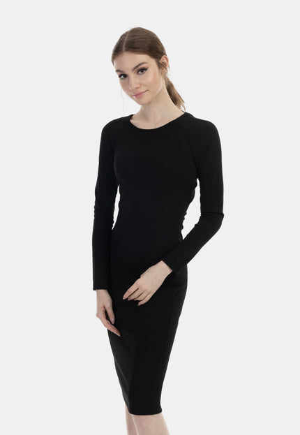 myMo at night Damska Midi z Długim Rękawem Kleid