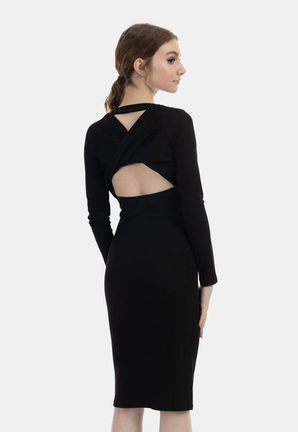 myMo at night Damska Midi z Długim Rękawem Kleid