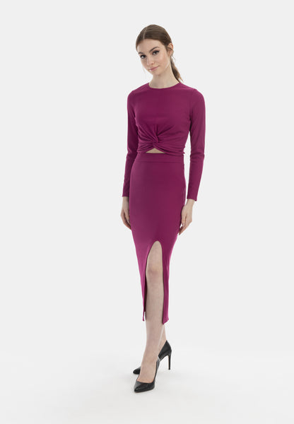 myMo at night Damen Jersey Midi Rock