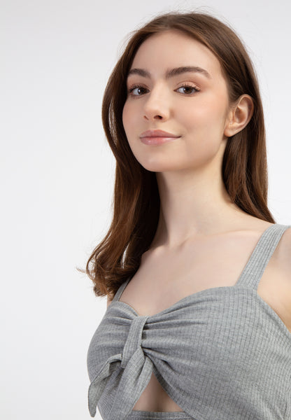 myMo Women's Rib Knit Strap Top