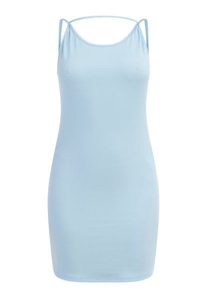 myMo Damen Rippstrick Mini Kleid