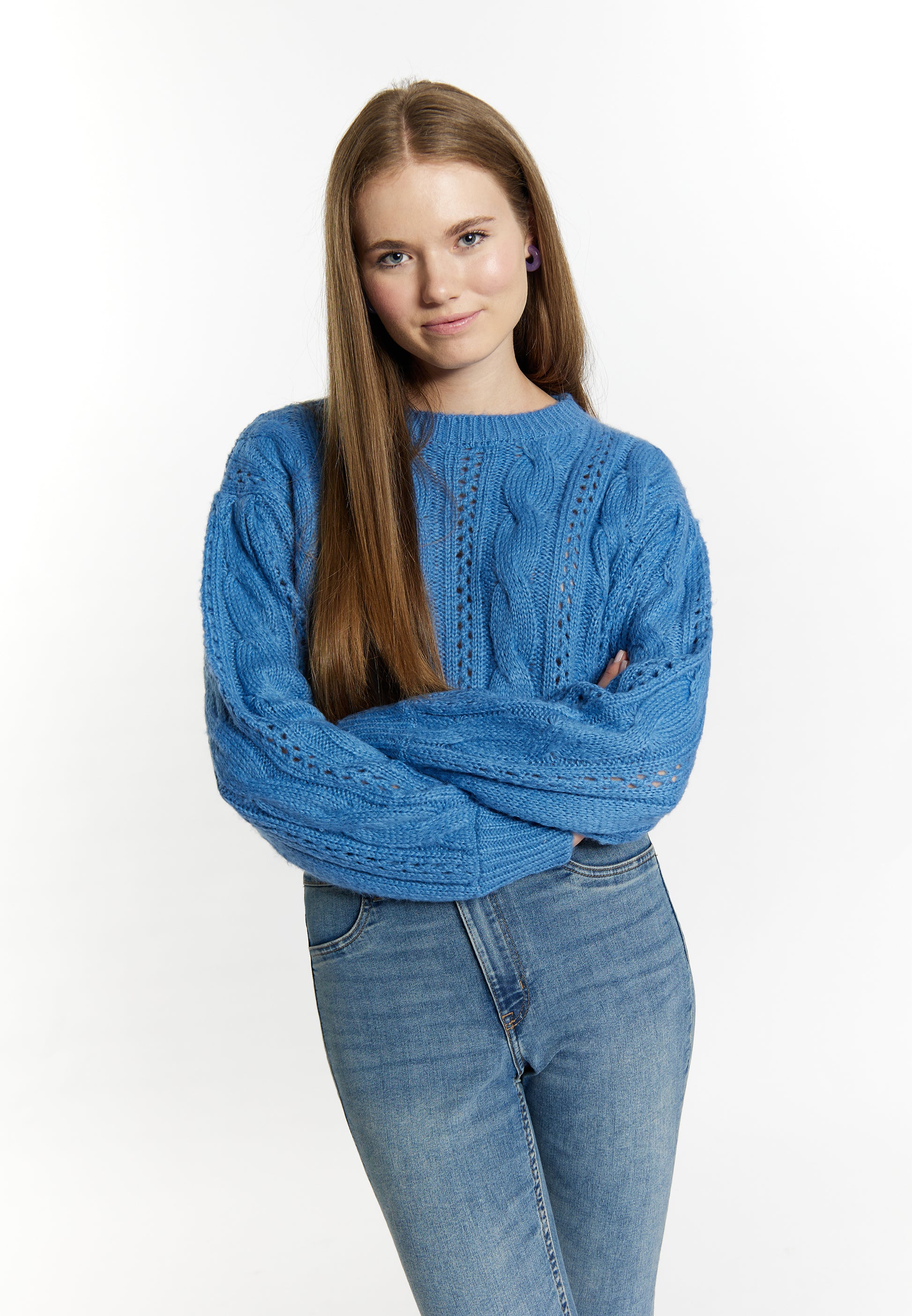 myMo Women's Knit Cropped Sweater