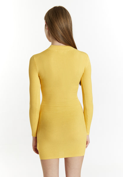 myMo Damen Mini Strick Kleid