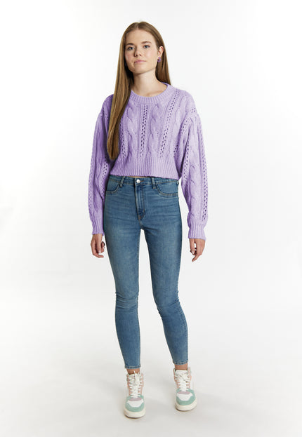 myMo Women's Knit Cropped Sweater