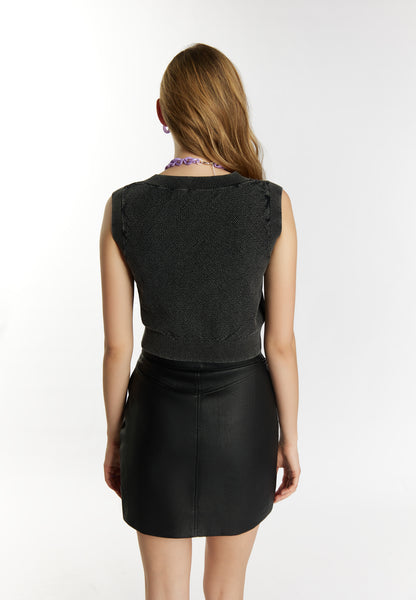 myMo ROCKS damska kamizelka dzianinowa