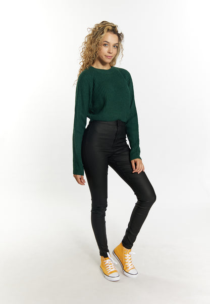 myMo Damen Strick Cropped Pullover
