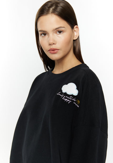 myMo Damen Sweatshirt mit Applikation©