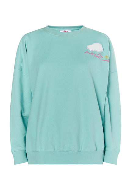 myMo Damen Sweatshirt mit Applikation©