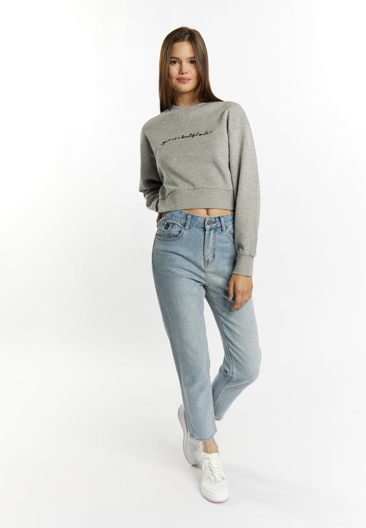 myMo Damen Cropped Sweatshirt