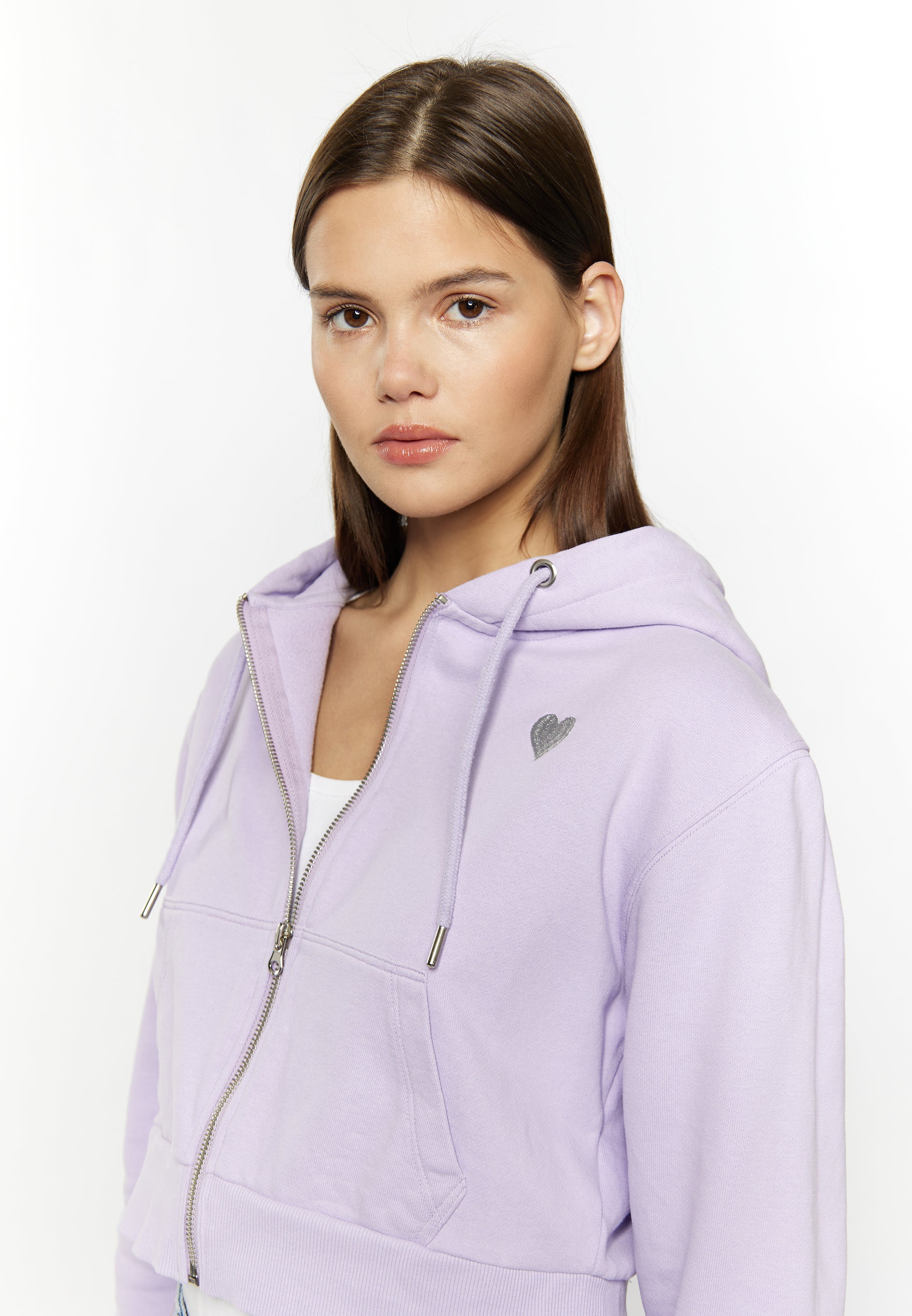 myMo Women's Cropped Zip Hoodie