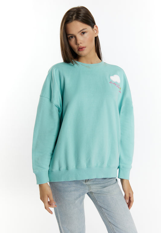 myMo Damen Sweatshirt mit Applikation©