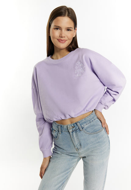 myMo Damen Cropped Sweatshirt