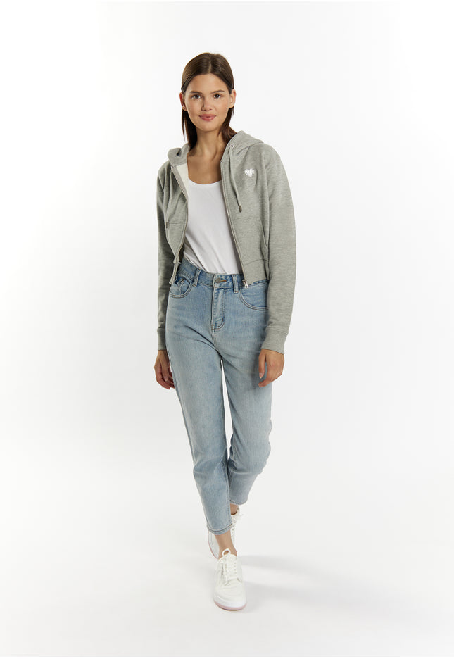 myMo Women's Cropped Zip Hoodie