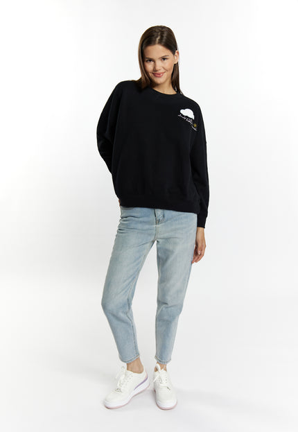 myMo Damen Sweatshirt mit Applikation©