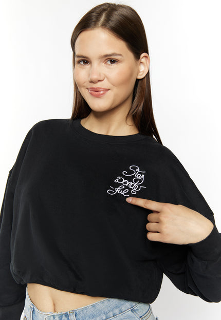 myMo Damen Cropped Sweatshirt