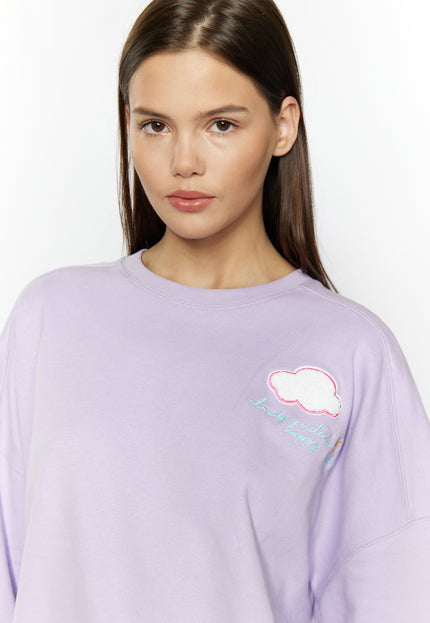 myMo Damen Sweatshirt mit Applikation©