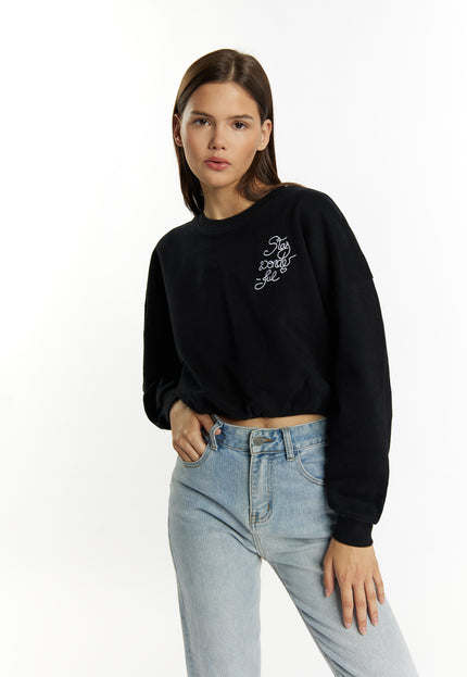 myMo Damen Cropped Sweatshirt
