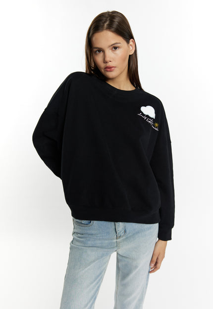myMo Damen Sweatshirt mit Applikation©
