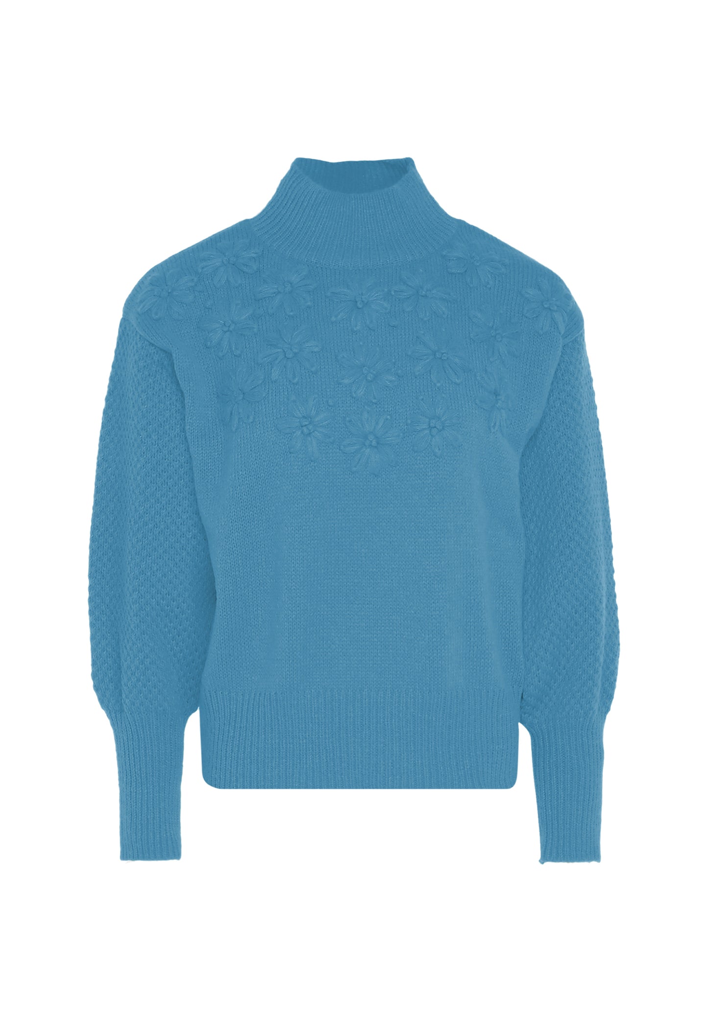 myMo Women's Sweater With Floral Embroidery