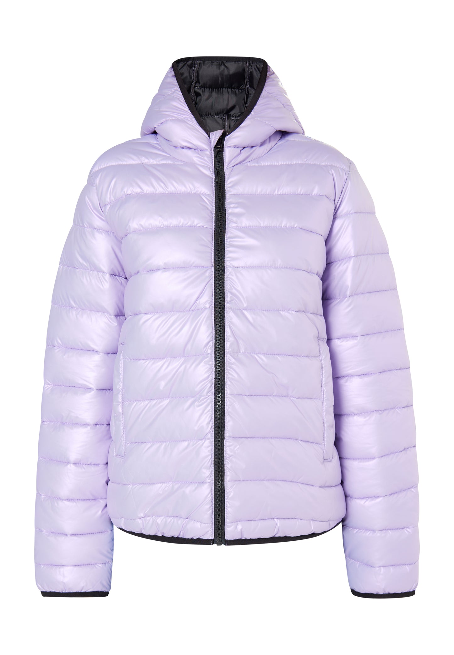 myMo Damen Glänzende Steppjacke