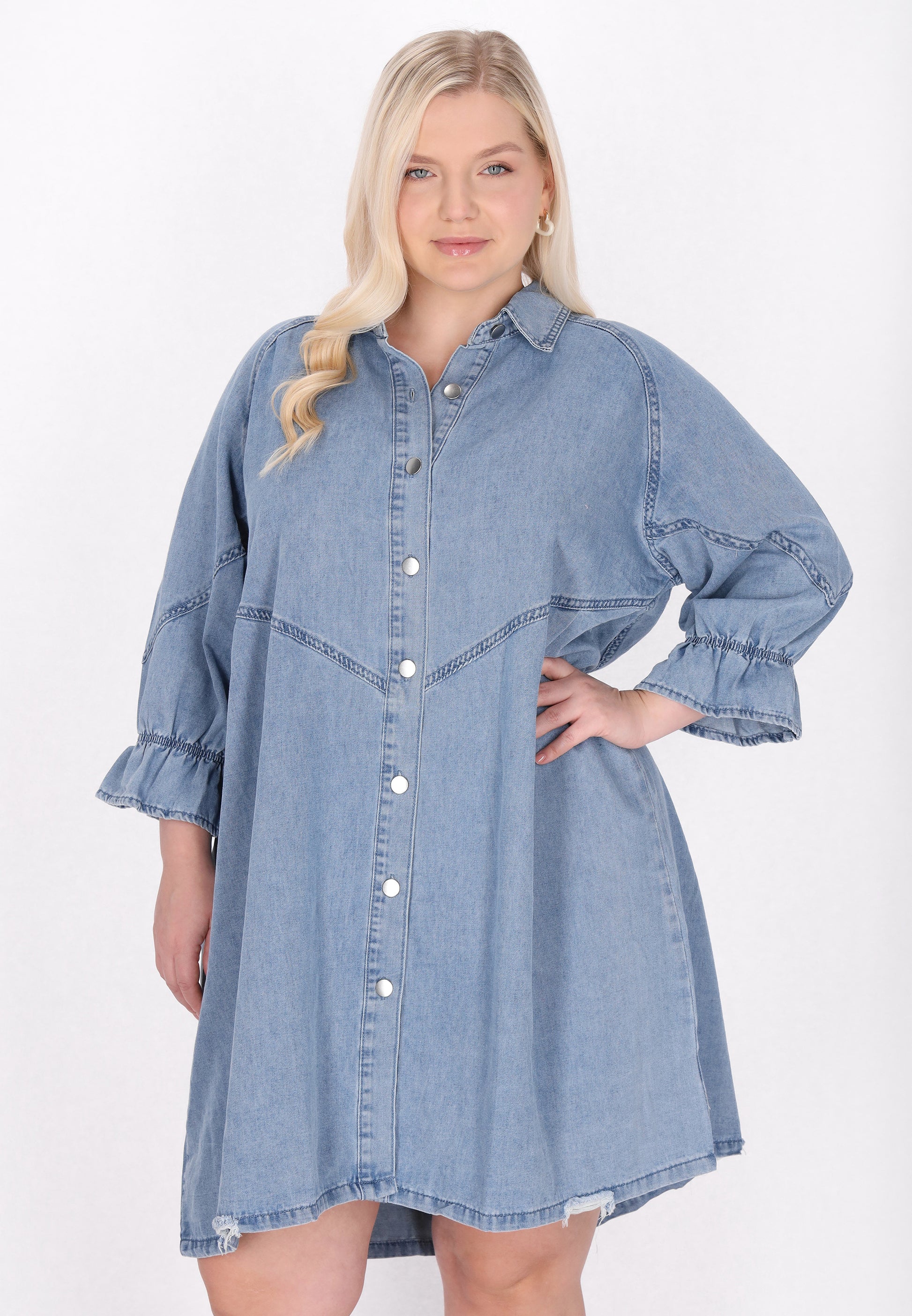 myMo Damen Plus Size Kleid