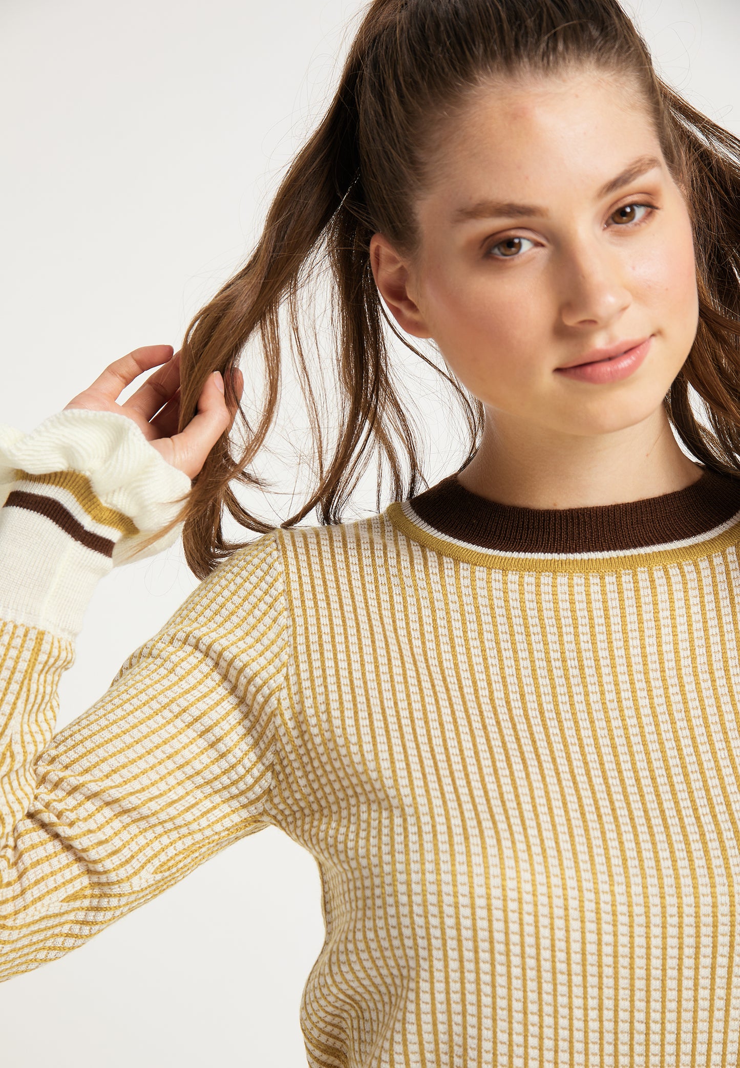 myMo Damen Strick Kleid